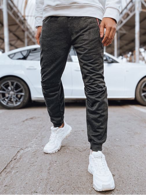 Kényelmes férfi melegítőnadrág grafit színű