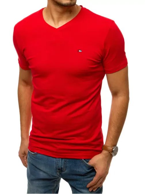 Egyszínű piros póló