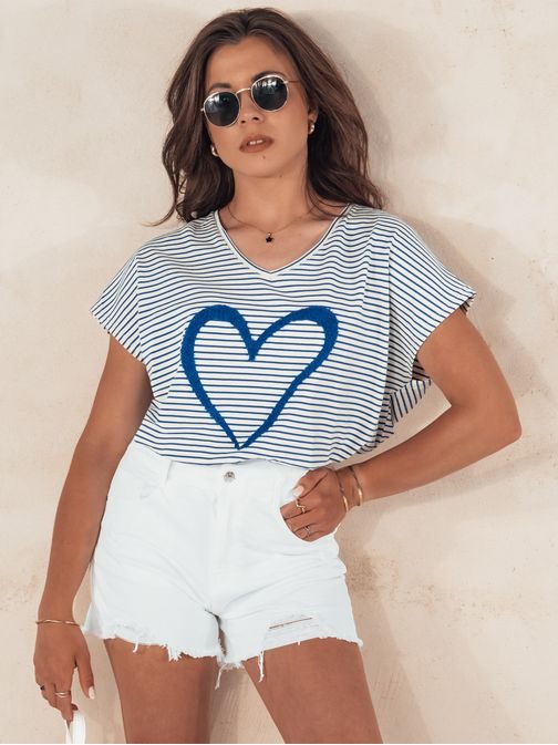 Stílusos fehér farmer rövidnadrág Verona