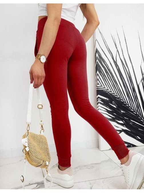 Stílusos piros női melegítő nadrág Fitt