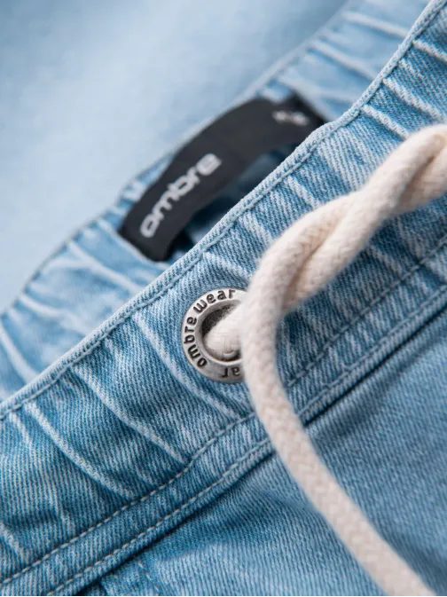 Férfi világoskék farmer rövidnadrág V1 SRDS-0192