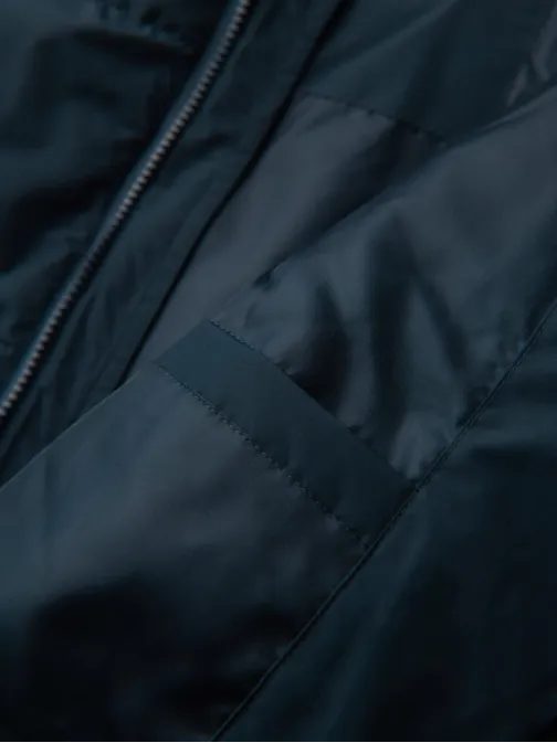 Vonzó steppelt sötétkék férfi parka V2 JALJ-0269