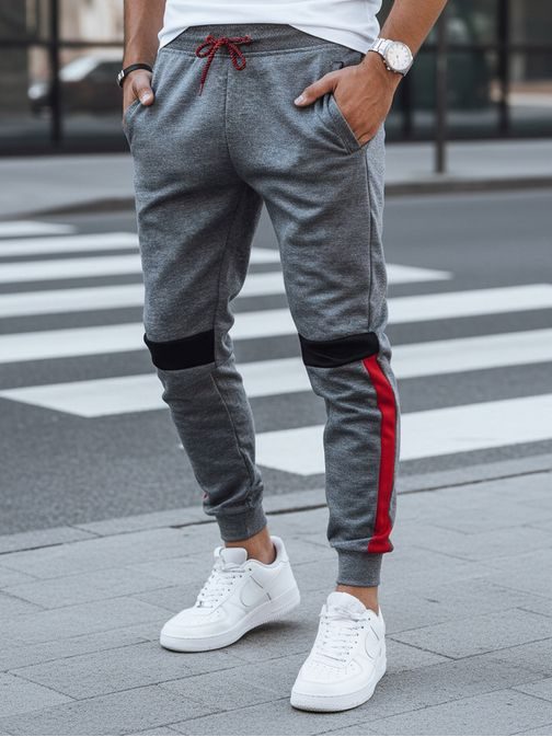 Férfi dizájner melegítőnadrág antracit színben