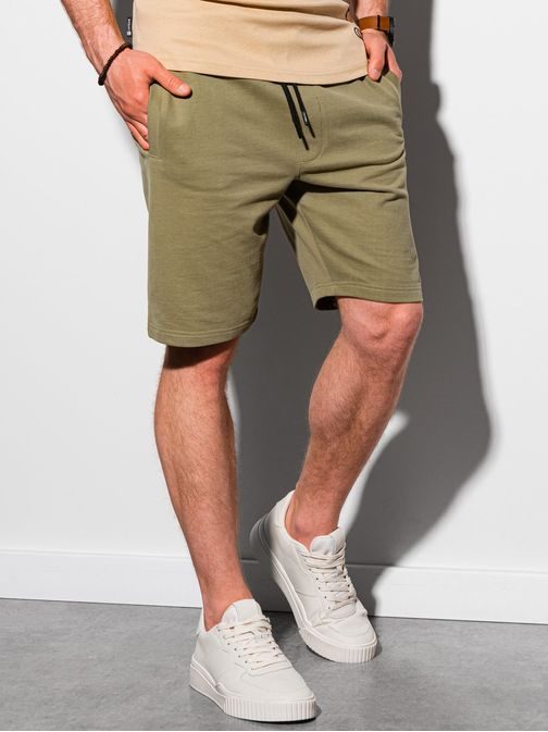 Kényelmes khaki zöld rövidnadrág W291