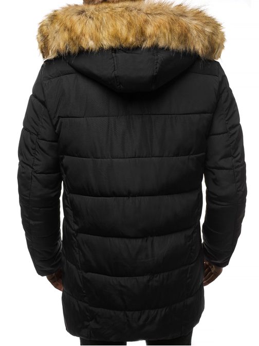 Modern fekete téli parka kabát JD/335Z