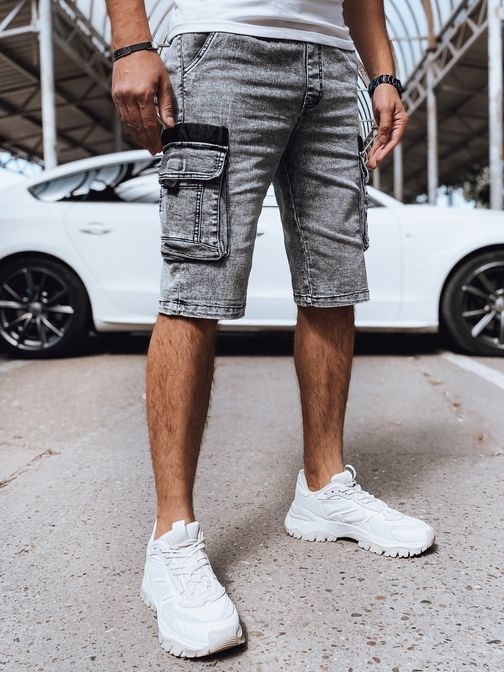 Szürke zsebes rövidnadrág