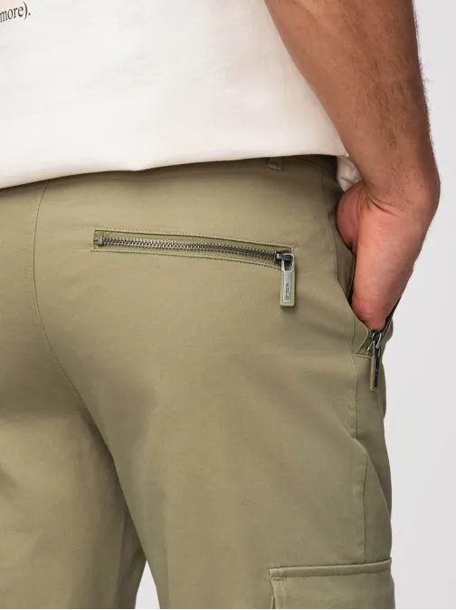 Férfi olívazöld színű cargo nadrág V2 P1517