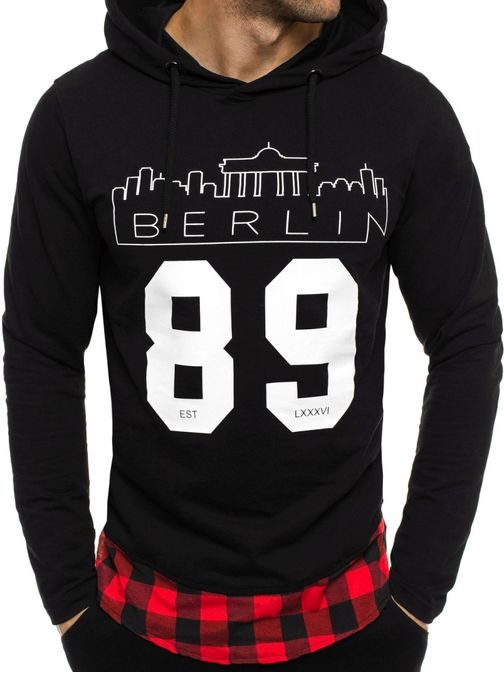 Berlin 89 fekete-piros pulóver ATHLETIC 786