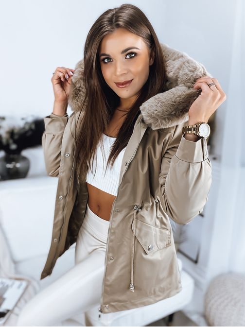 Trendi bézs női kabát Megi