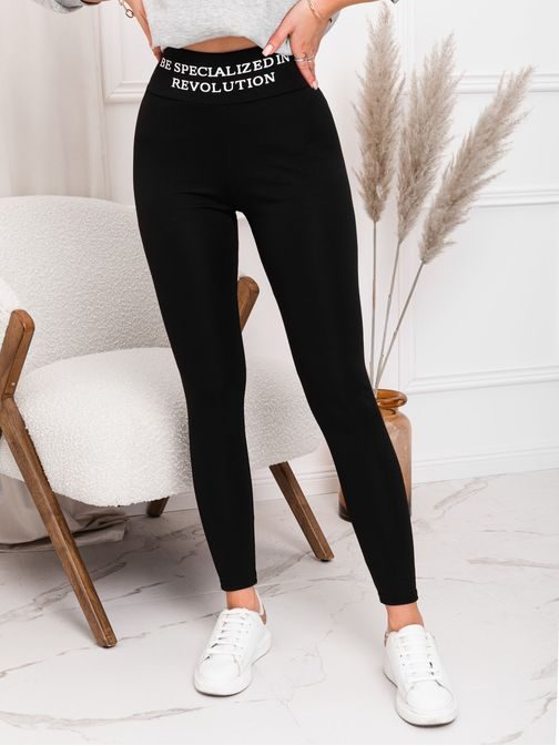 Divatos fekete női leggings PLR109