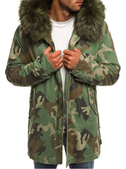 Előkelő terepmintás parka kabát X-FEEL 88618