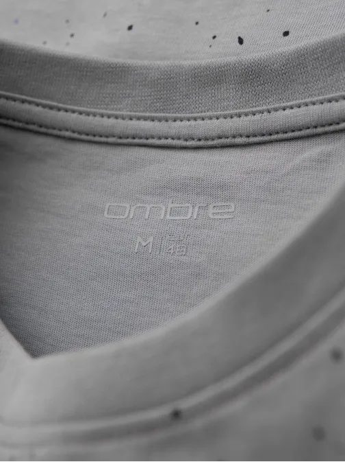 Divatos szürke férfi póló V8 nyomtatással TSFP-0186