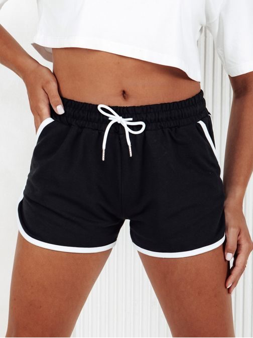 Női fekete rövid nadrág Top Sport