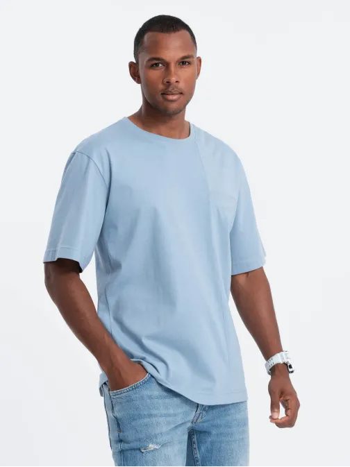 Kék modern oversize póló  S1628