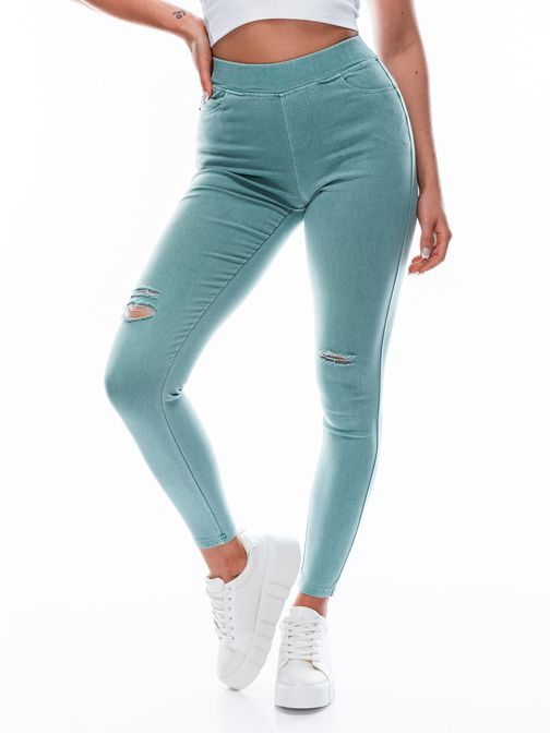 Különleges menta színű női jeggings PLR148