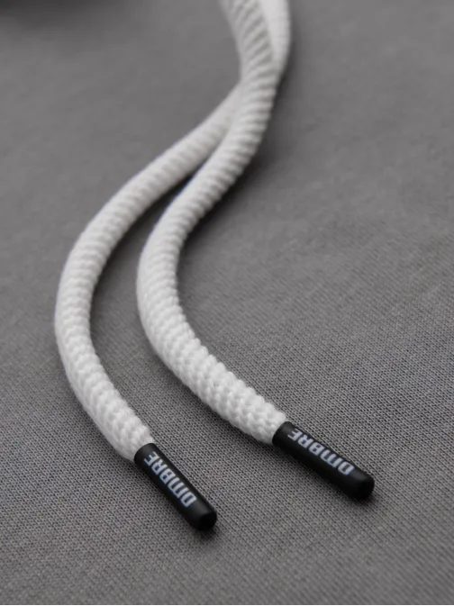 Divatos szürke kapucnis pulóver SSBN-0270