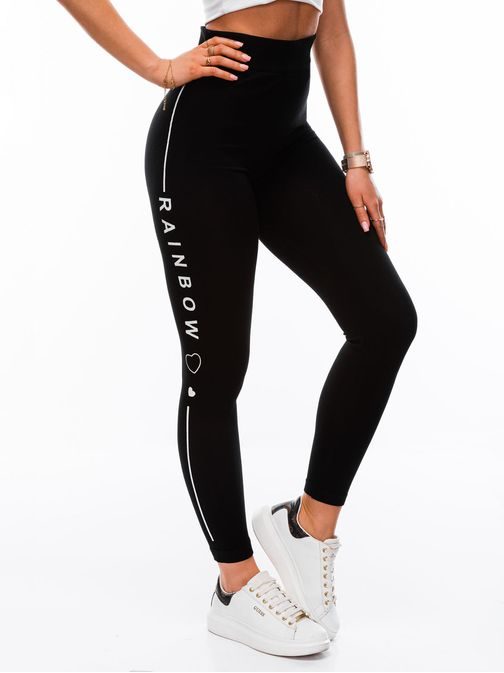 Különleges fekete női leggings PLR125