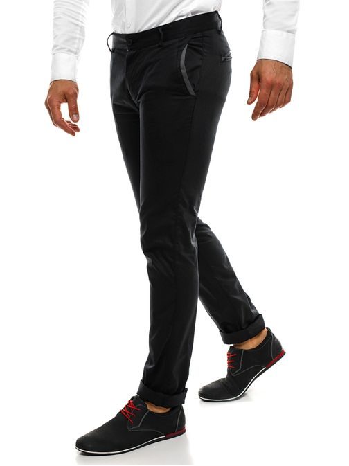 Elegáns fekete chino nadrág BLACK ROCK 206