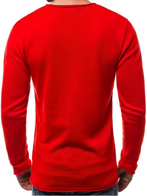 Piros férfi pulóver  B/2097
