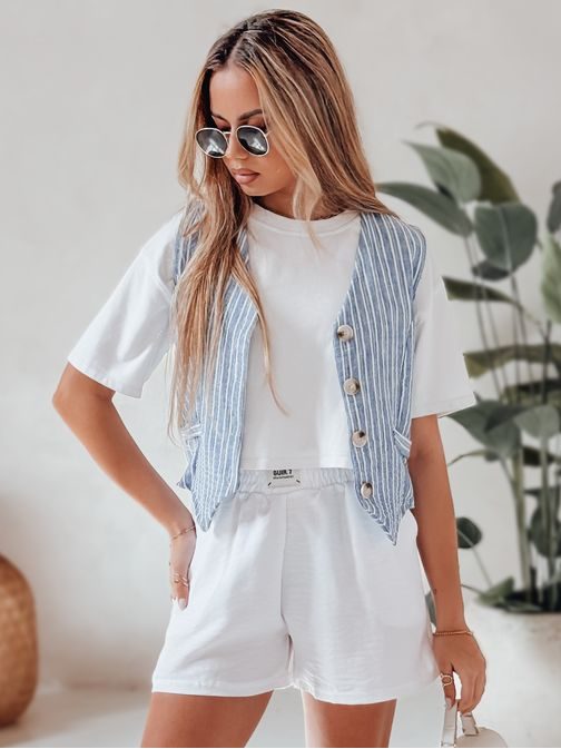 Fehér kényelmes női rövidnadrág