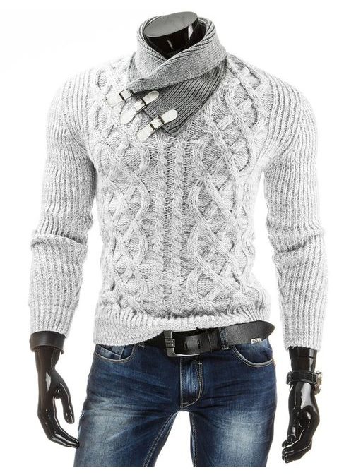 Érdekes kötött férfi pulóver