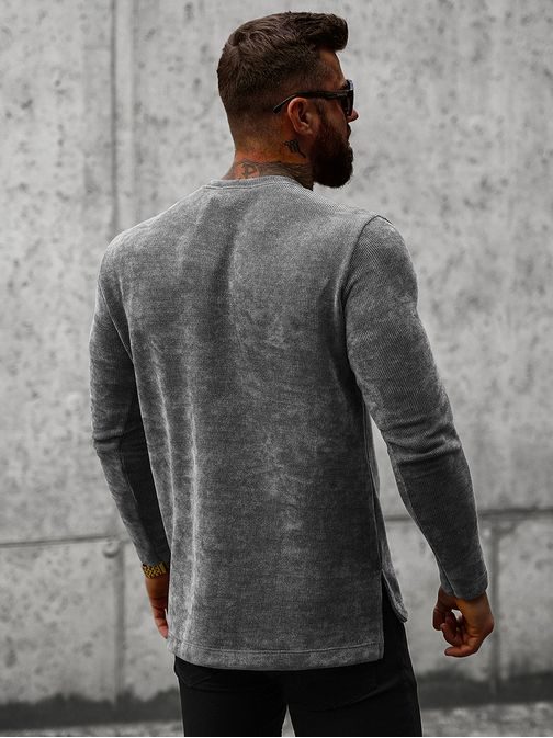 Grafit szürke pulóver  O/D7289