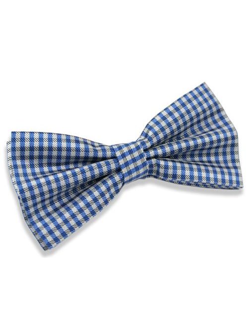 Kék-fekete-fehér kockás nyakkendő