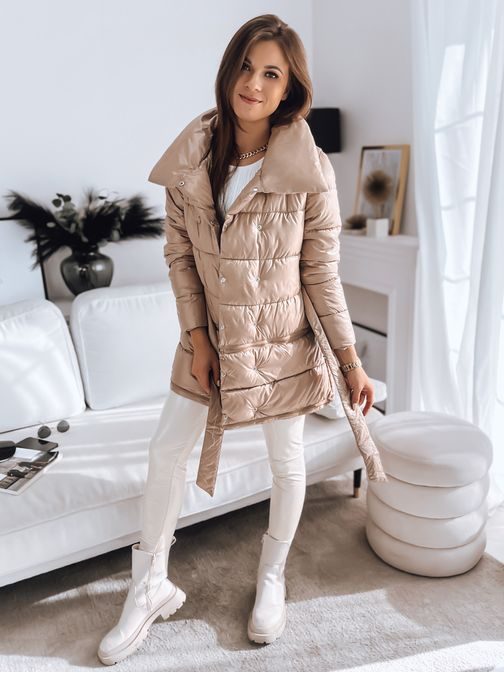 Gyönyörű kamel színű női kabát London Premium