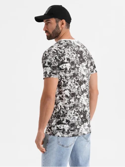 Egyedi fehér és fekete pamut póló V2 TSFP-0223