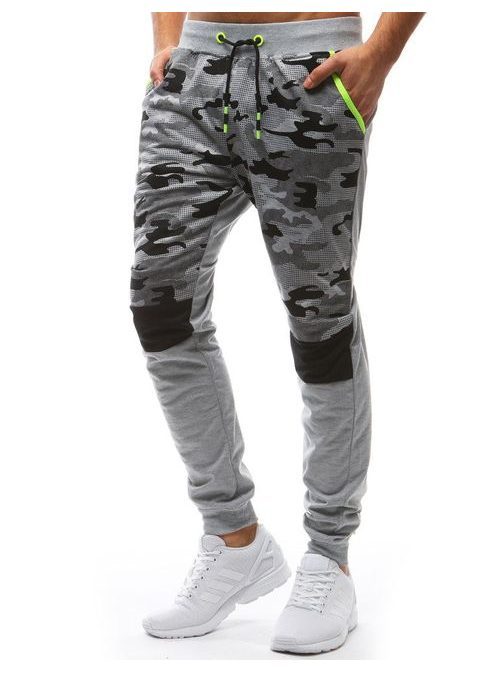 Trendi szürke terepmintás melegítő nadrág