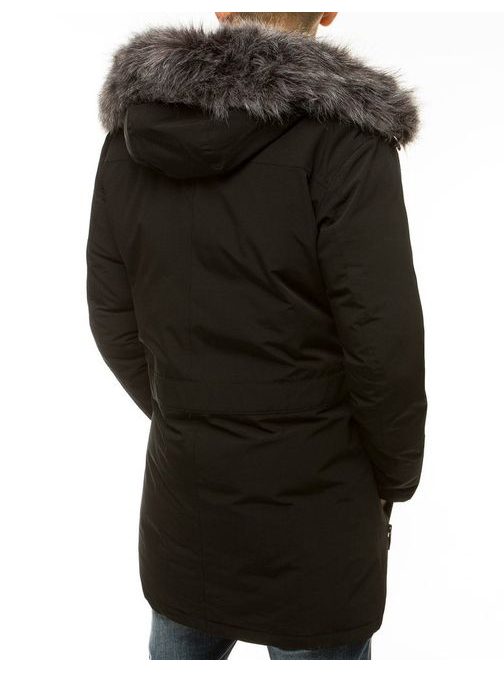 Egyedi fekete téli parka kabát