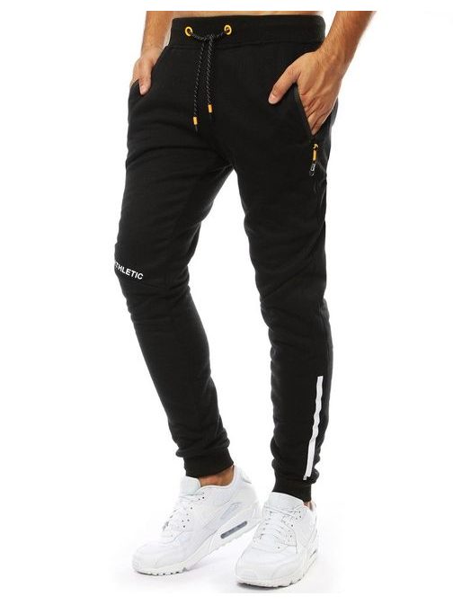 Kényelmes fekete melegítő alsó ATHLETIC