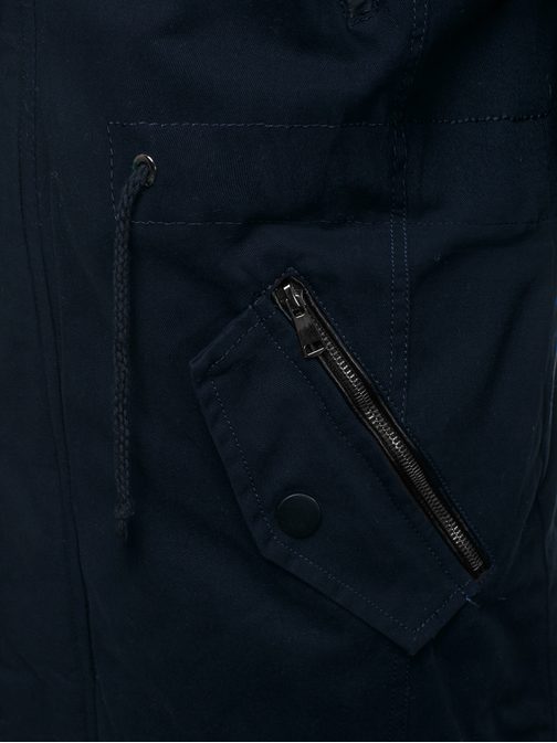 Stílusos sötét kék téli parka kabát JD/391