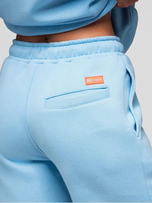 Unisex rövidnadrág szett logóval kék/lila V3 Z129