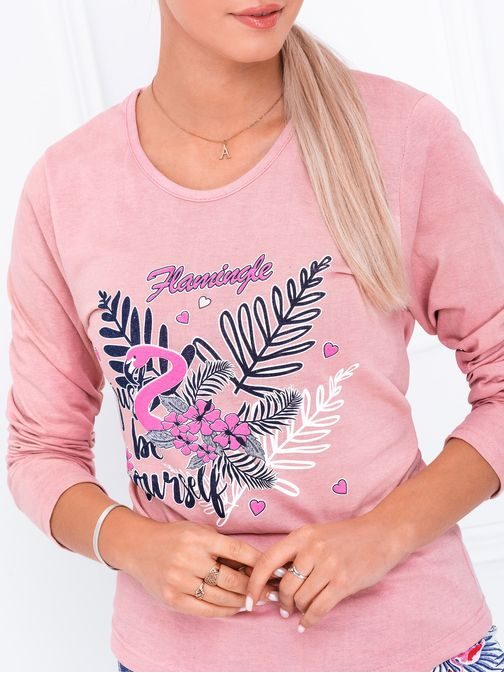 Egyedi rózsaszín női pizsama ULR143
