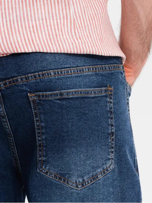 Klasszikus sötétkék farmer rövidnadrág V3 SRDS-0171