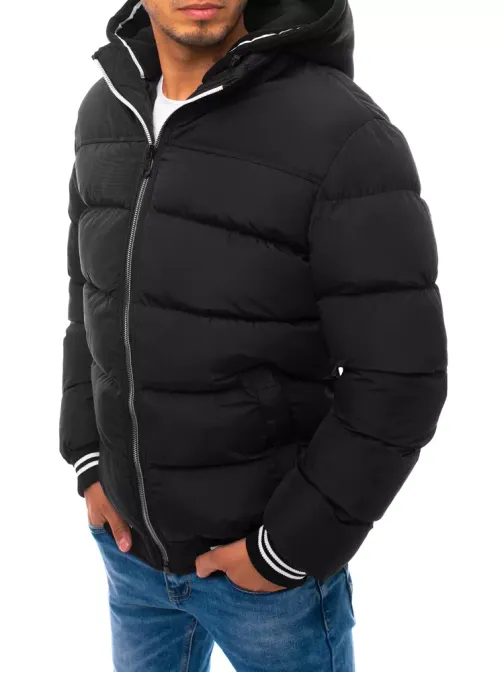 Trendi fekete téli dzseki
