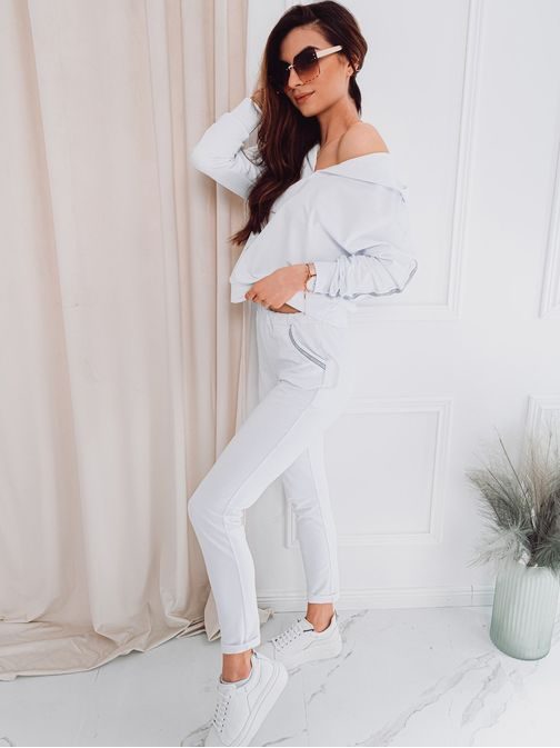 Divatos fehér női melegítő együttes ZLR001