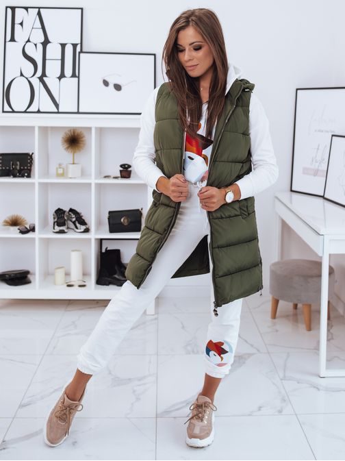 Stílusos zöld női mellény Merilla