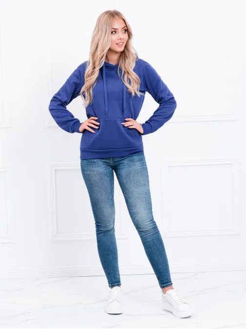 Sötétkék női kapucnis pulóver TLR002