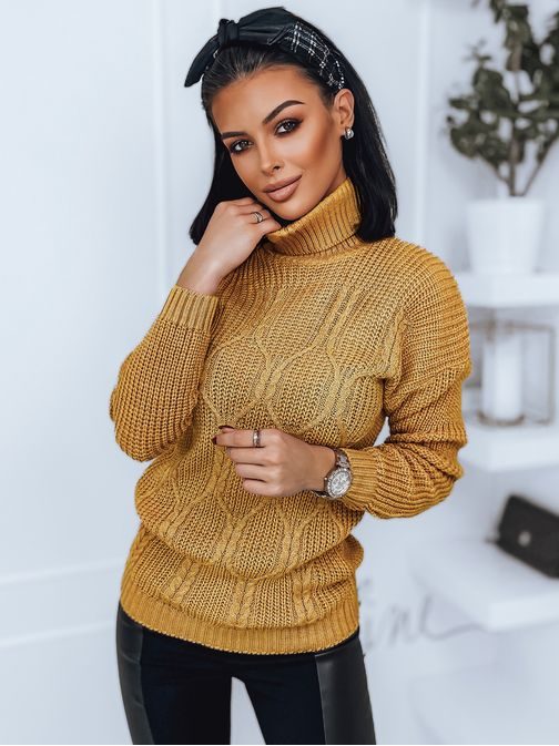 Különleges sárga női pulóver Trixa
