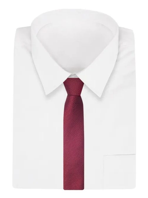 Modern mintás nyakkendő bordó színben