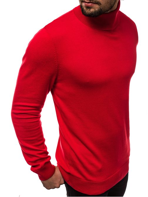 Piros garbó nyakú pulóver  B/95008