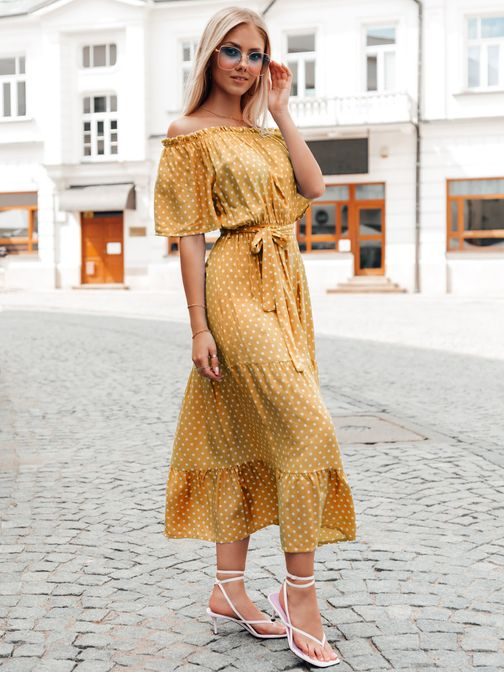Eredeti sárga női ruha DLR038