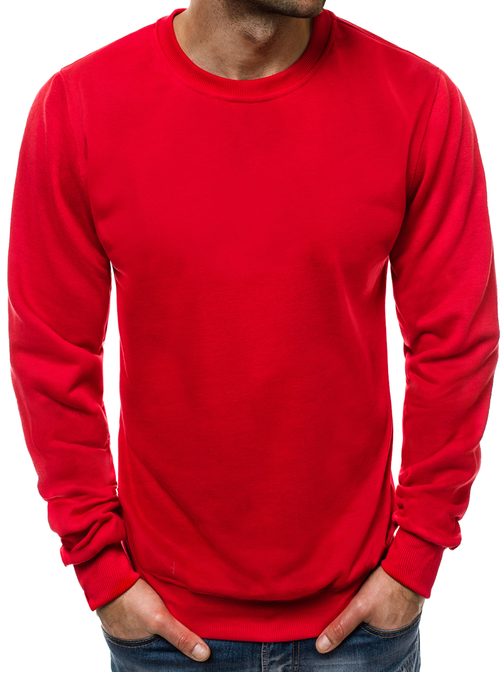 Egyszínű piros pulóver  JS/22003