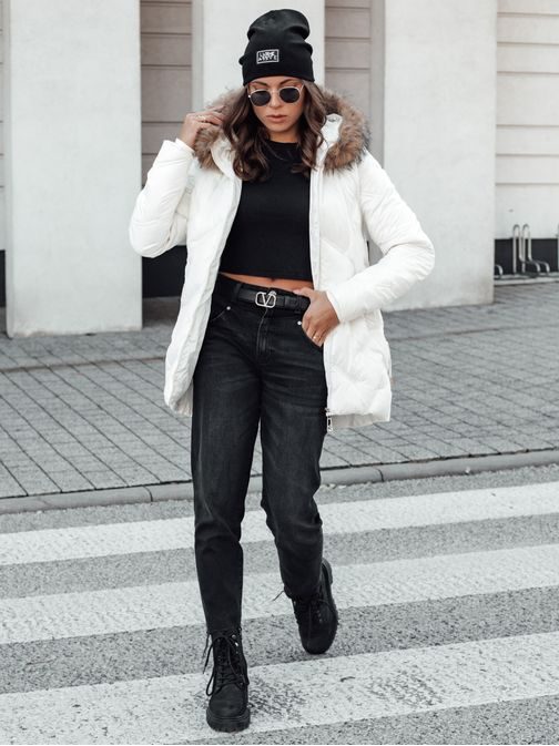 Csodás fehér női téli dzseki  Classiq