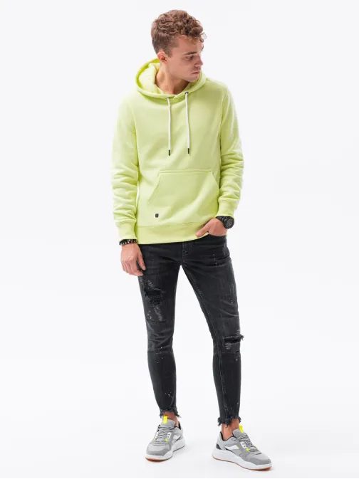 Limezöld kapucnis pulóver  B979