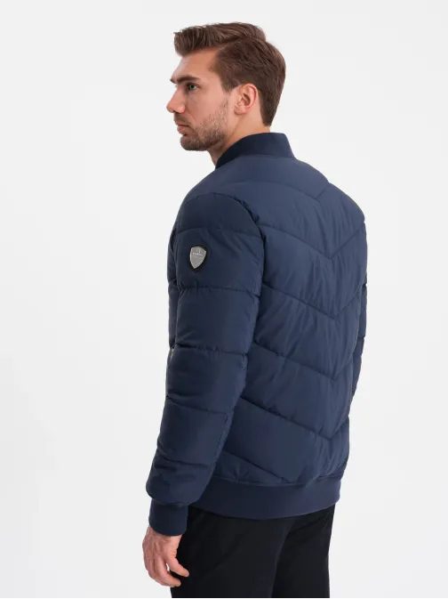 Stílusos sötét kék bomber dzseki  V2 OM-JALP-0143