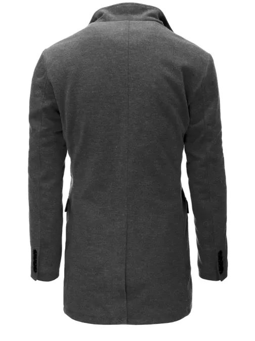 Stílusos szürke egysoros kabát