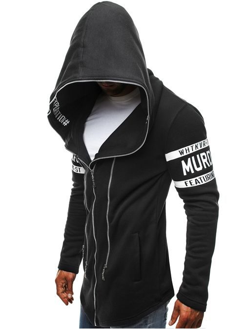 Fekete hosszított szabadidő felső  OZONEE Y36